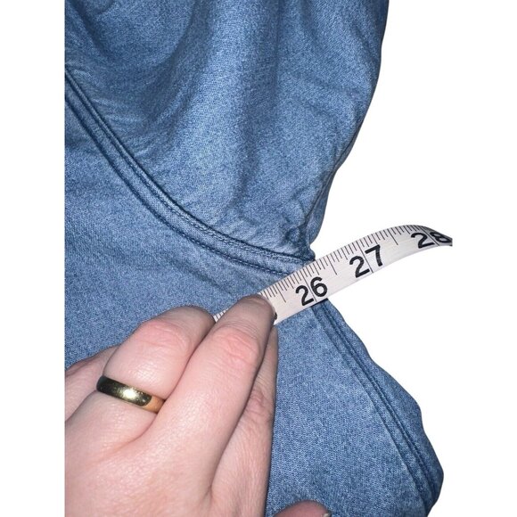 Vintage World Island Mens Denim Flannel Lined Shacket Chore Jacket Sz XL Blue - Picture 7 of 8